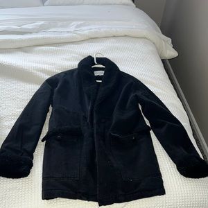 Black Sherpa lined jean jacket